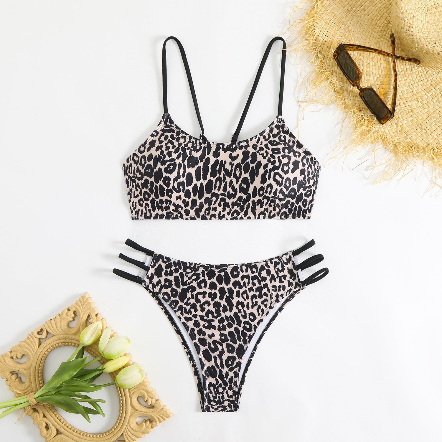 Swimsuit Women Split Leopard Print Sexy Swimsuit High Grade Spring Special Durable Swimsuit Bella Mia